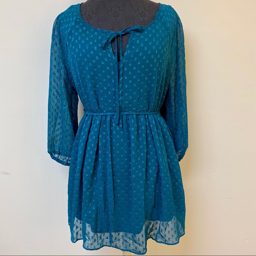 Motherhood Maternity Blouse Teal Work Tunic Top